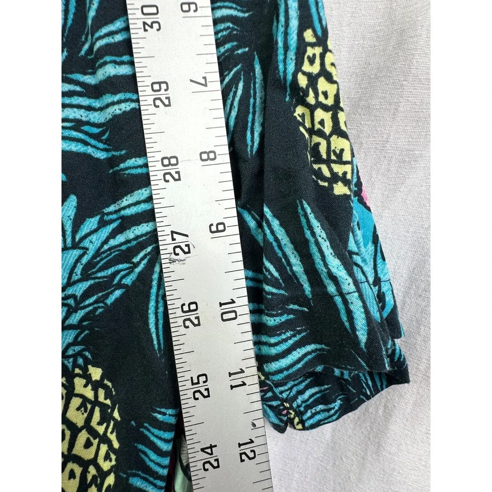 Foundry Shirt Men 4XL XXXXL Tall Green leaf Yellow Pineapple Hawaiian Beach - Picture 5 of 10